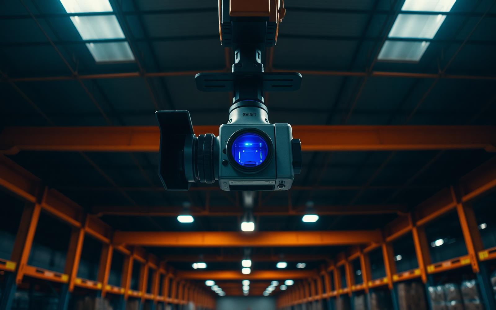 Industrial smart camera in warehouse