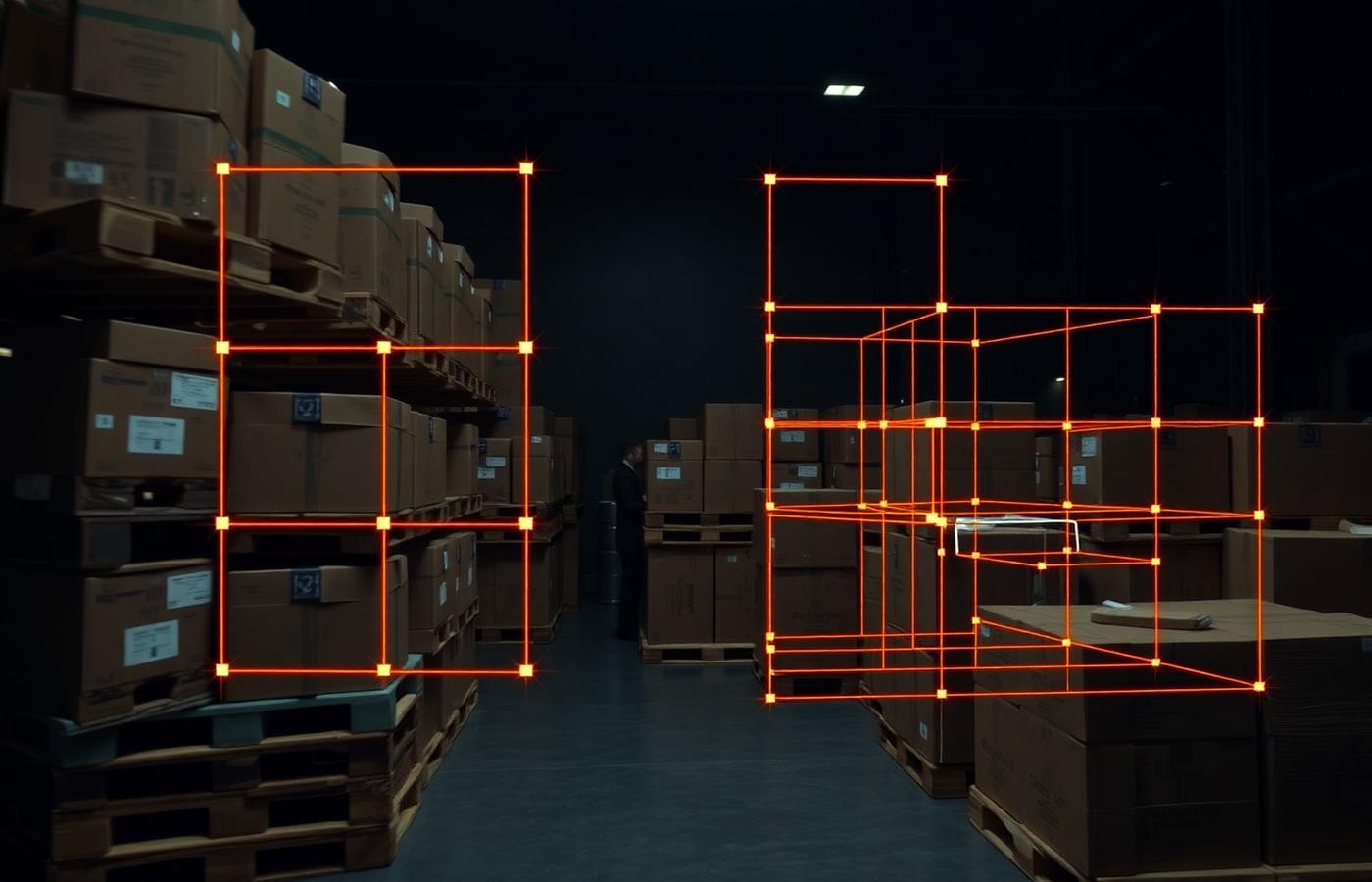 Computer vision detection overlay on warehouse pallets